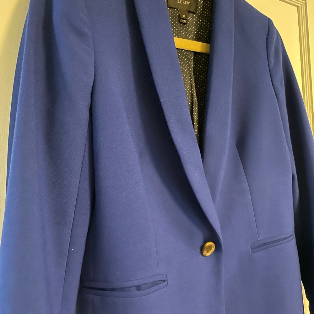 J. Crew Wool Blend Parke Blazer | Blue | Beautiful details | size 2P - Picture 4 of 11